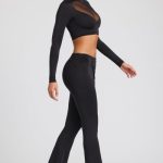Tall Draped Detail Straight Leg Trousers in Black - Image 3