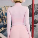 Super Sculpt Seamless Houndstooth Bodysuit in Pastel Pink - Image 2