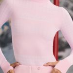 Super Sculpt Seamless Houndstooth Bodysuit in Pastel Pink - Image 4