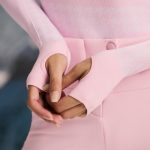 Super Sculpt Seamless Houndstooth Bodysuit in Pastel Pink - Image 5