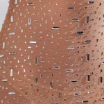 Sheer Embellished Scoop Neck Evening Gown in Almond - Image 4