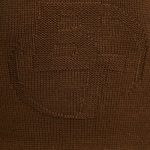 Cropped Zip Up Chunky Knit Hoodie in Espresso - Image 4