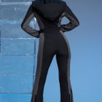 Fleece Lined Ski Suit in Black - Image 2
