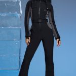 Fleece Lined Ski Suit in Black - Image 6
