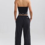 Wide-Leg Track Pants in Black - Image 2