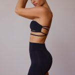 Cross-Back Bandeau Bra in Black - Image 3