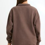 Quarter-Zip Sweatshirt in Espresso - Image 2