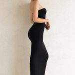 Bandeau Maxi Dress in Black - Image 3