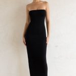 Bandeau Maxi Dress in Black - Image 6
