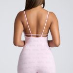Strappy Low Back Pointelle Romper in Baby Pink - Image 2