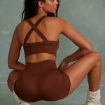 Super Sculpt Mini Shorts in Copper Brown - Image 3
