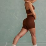 Super Sculpt Mini Shorts in Copper Brown - Image 6