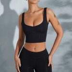 Sweetheart Neckline Crop Top in Black - Image 9