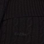 Petite Cable-Knit Flared Trousers in Black - Image 4