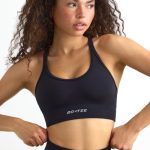 Define Luxe Strappy Sports Bra in Jet Black - Image 2