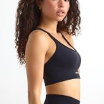 Define Luxe Strappy Sports Bra in Jet Black - Image 3