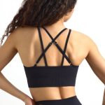 Define Luxe Strappy Sports Bra in Jet Black - Image 4