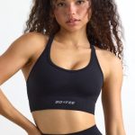 Define Luxe Strappy Sports Bra in Jet Black - Image 5