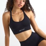 Define Luxe Strappy Sports Bra in Jet Black - Image 6