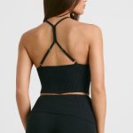 Chunky Knit Tank Top in Black - Image 2