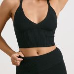 Chunky Knit Tank Top in Black - Image 4