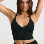 Chunky Knit Tank Top in Black - Image 6