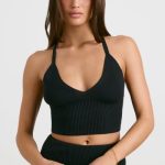Chunky Knit Tank Top in Black - Image 7