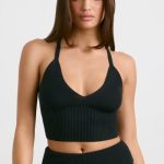 Chunky Knit Tank Top in Black - Image 8