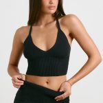 Chunky Knit Tank Top in Black - Image 9