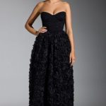 Embellished Floral-Appliqu?? Corset Gown in Black - Image 5