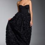 Embellished Floral-Appliqu?? Corset Gown in Black - Image 10