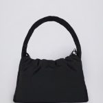 Drawstring Puffer Tote Bag in Black - Image 2