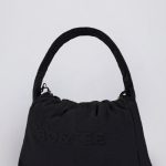 Drawstring Puffer Tote Bag in Black - Image 4