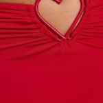 Mid Rise Maxi Skirt in Fire Red - Image 4