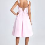 Draped Corset Midaxi Dress in Blush - Image 2