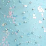 Embellished Lace-Up Mini Dress in Ice Blue - Image 6