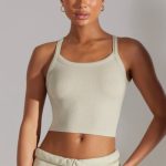 Soft Rib Tank Top in Limestone