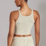 Soft Rib Tank Top in Limestone - Image 2