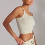 Soft Rib Tank Top in Limestone - Image 3