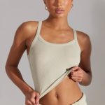 Soft Rib Tank Top in Limestone - Image 6