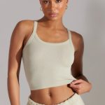 Soft Rib Tank Top in Limestone - Image 7