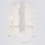 Faux-Leather Gloves in Ice White - Image 3