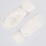 Faux-Leather Gloves in Ice White - Image 4