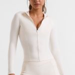 Zip Up Jacket in White