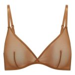 Soft Mesh Single Layer Triangle Bra in Almond - Image 2