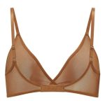 Soft Mesh Single Layer Triangle Bra in Almond - Image 6