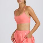 Pleated Mini Shorts in Coral - Image 6