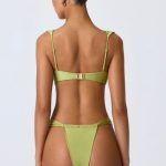 Embellished Bikini Top in Pear Green - Image 2