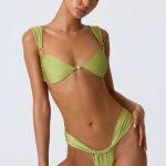 Embellished Bikini Top in Pear Green - Image 7