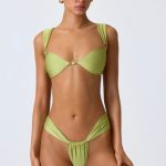 Embellished Bikini Top in Pear Green - Image 11
